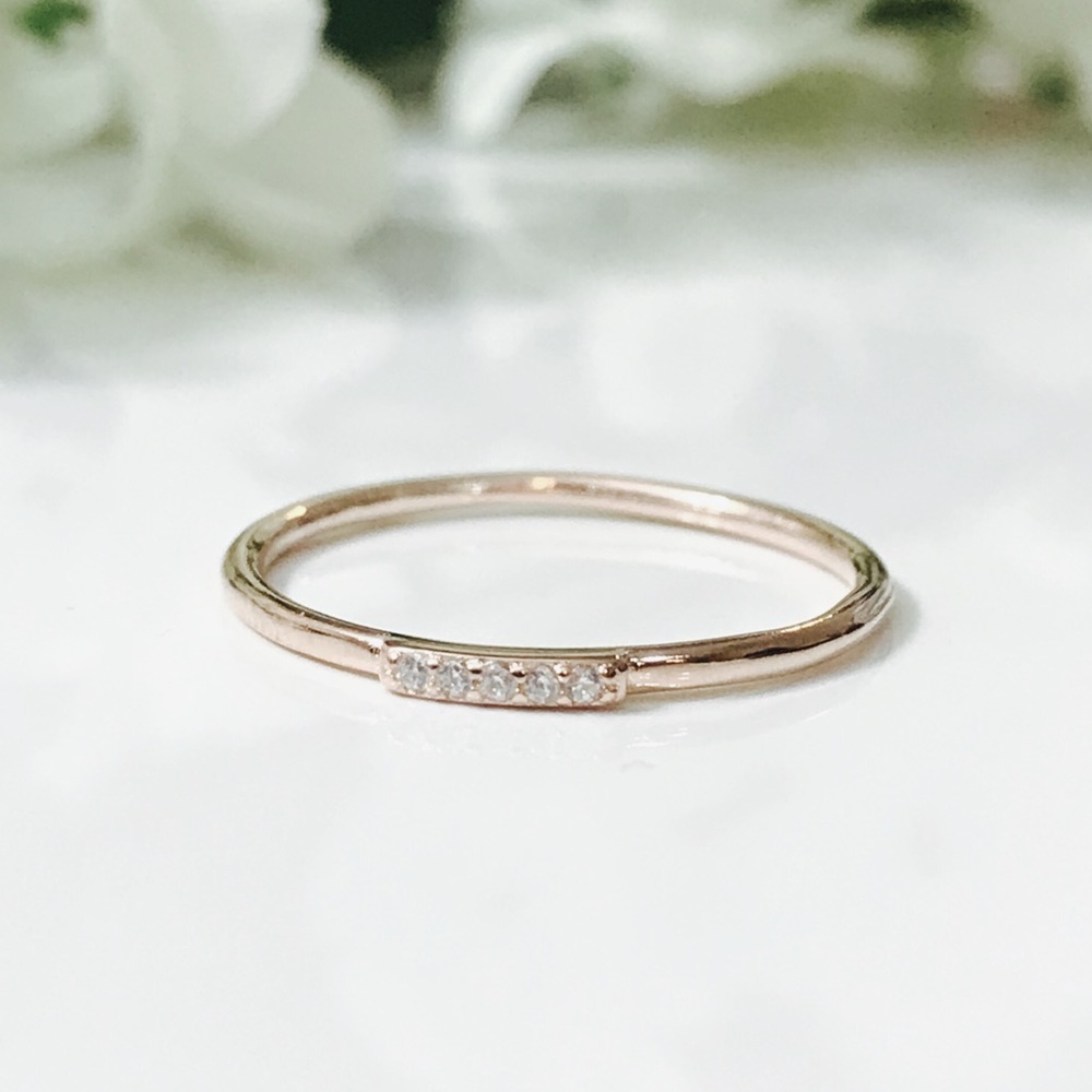 Top Selling Ring! Dainty Stackable Rose Gold Ring - Picture 4 of 8